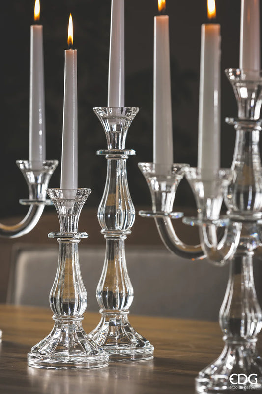 Portacandela Crystal sinuoso x 5