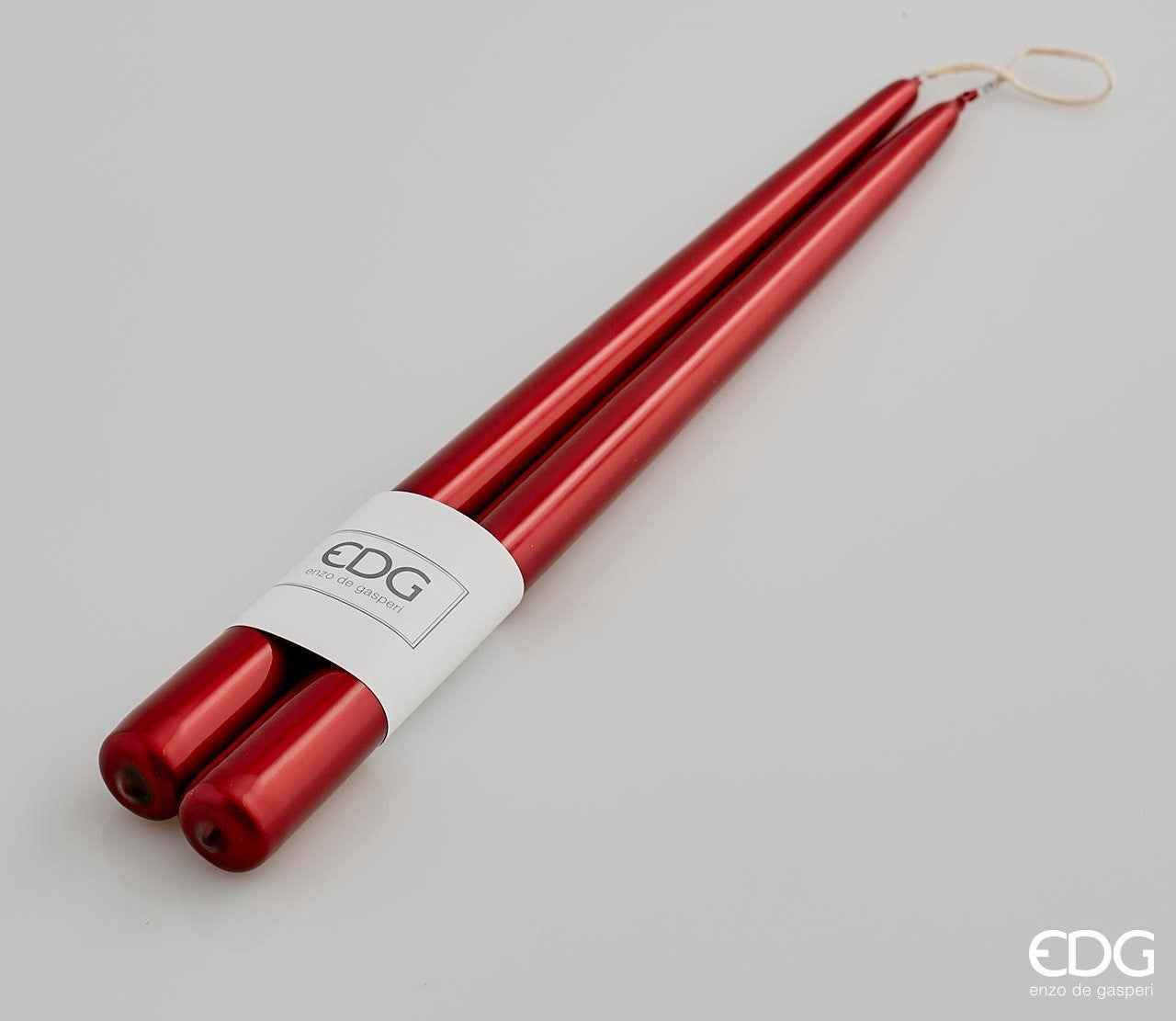 Candela stelo rosso metallizzato 300 x 22 EDG
