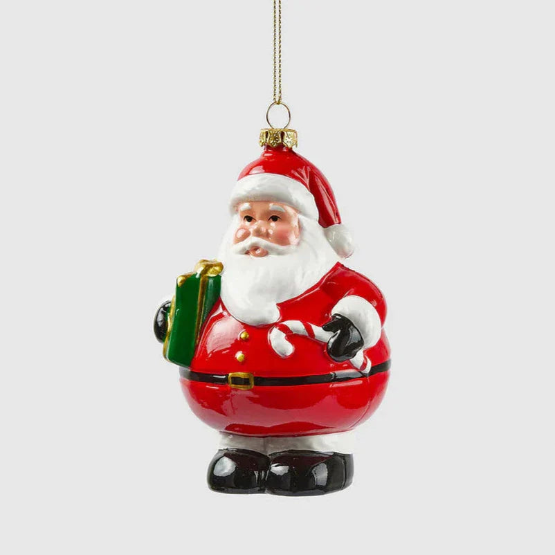 Addobbo x albero Babbo Natale h 12 cm EDG