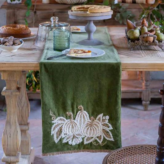 Runner ricamato Blanc Mariclo'