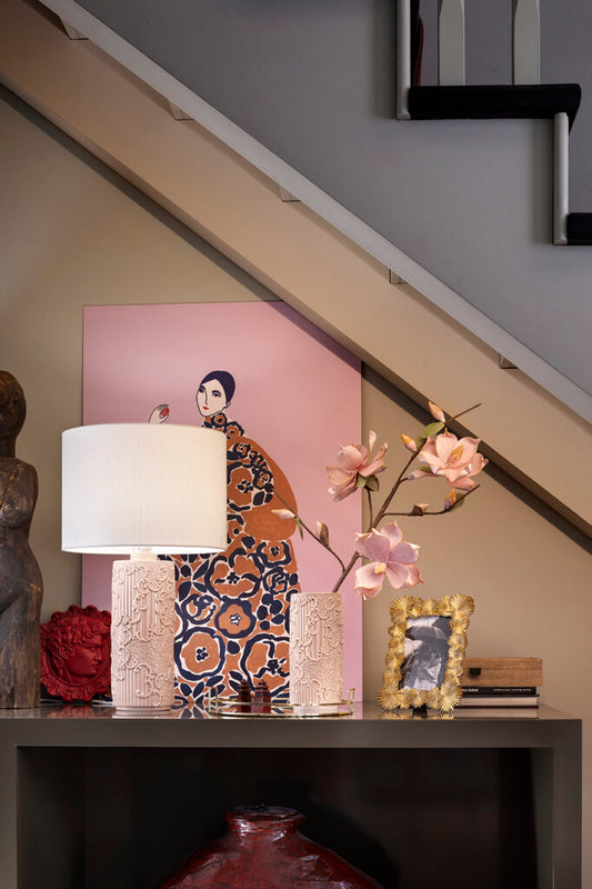 Lampada rosa Dentelle