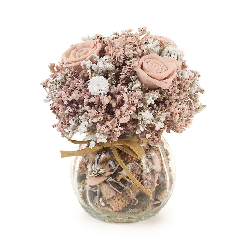 Bouquet vetro fiori di carta