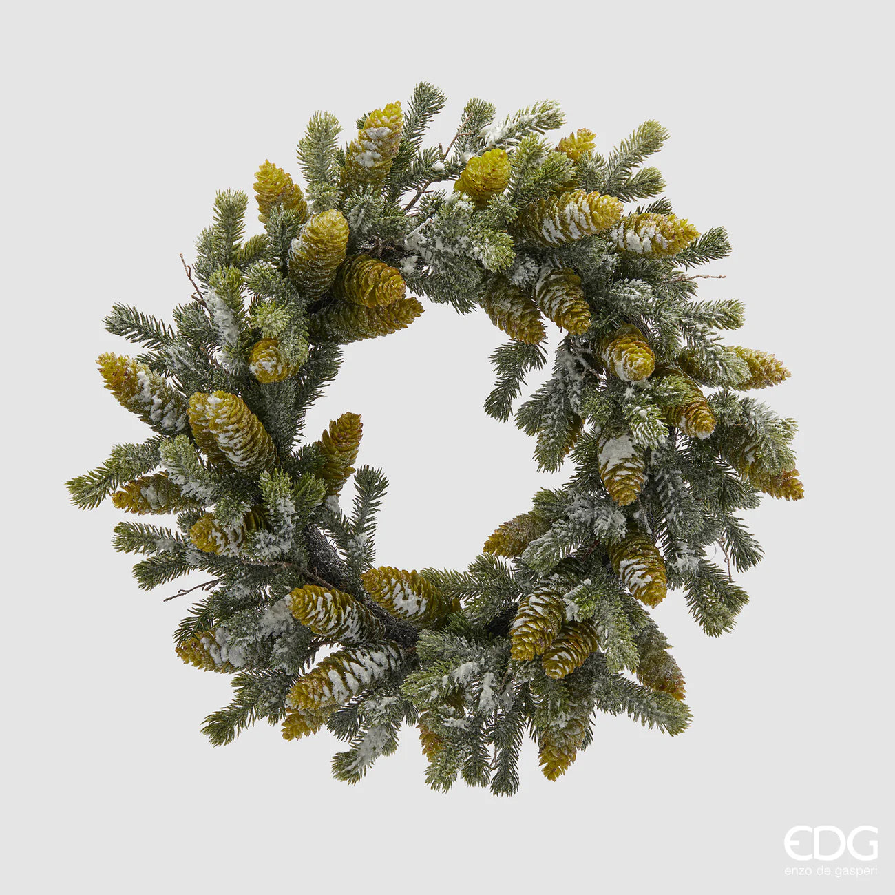 EDG Edg Corona Pino Mix con Pigne Innevata D50 cm
