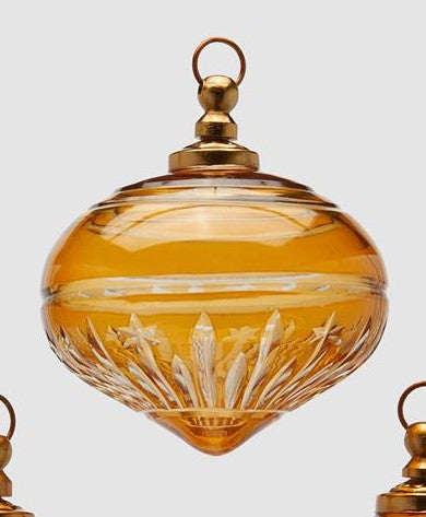 Addobbo Trottola Intagli in vetro EDG diam 10