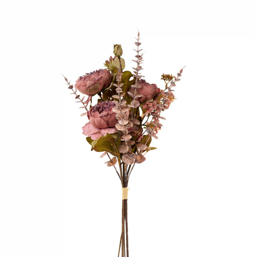 Mazzo Fiori Peonie Rosa antico