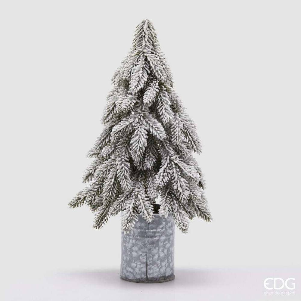 Pino Nobilis Innevato con vaso Edg H 61 cm