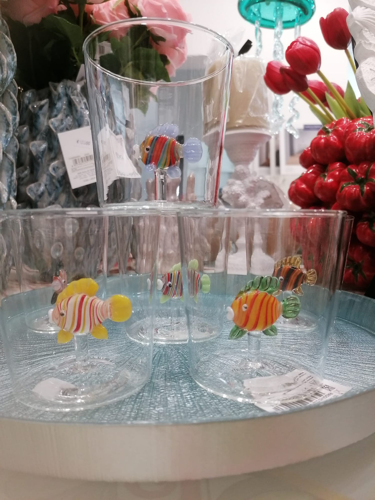 Set 6 bicchieri Rainbow fish