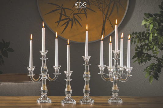 Portacandela Crystal sinuoso