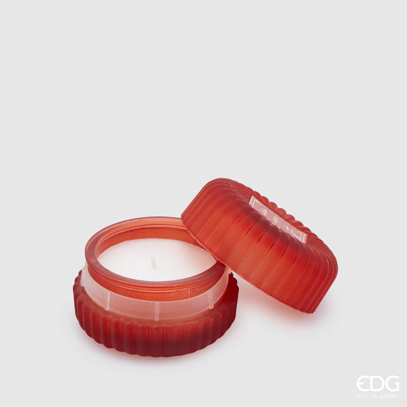 Candela Jasmine con profumo in contenitore di vetro rotondo EDG