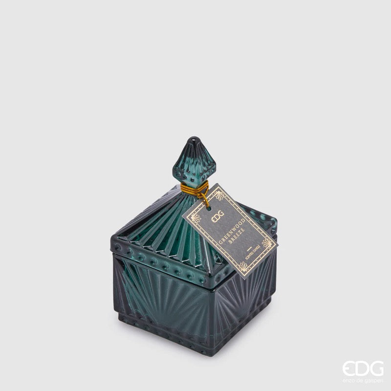 Candela profumata Jasmine contenitore in vetro con coperchio EDG