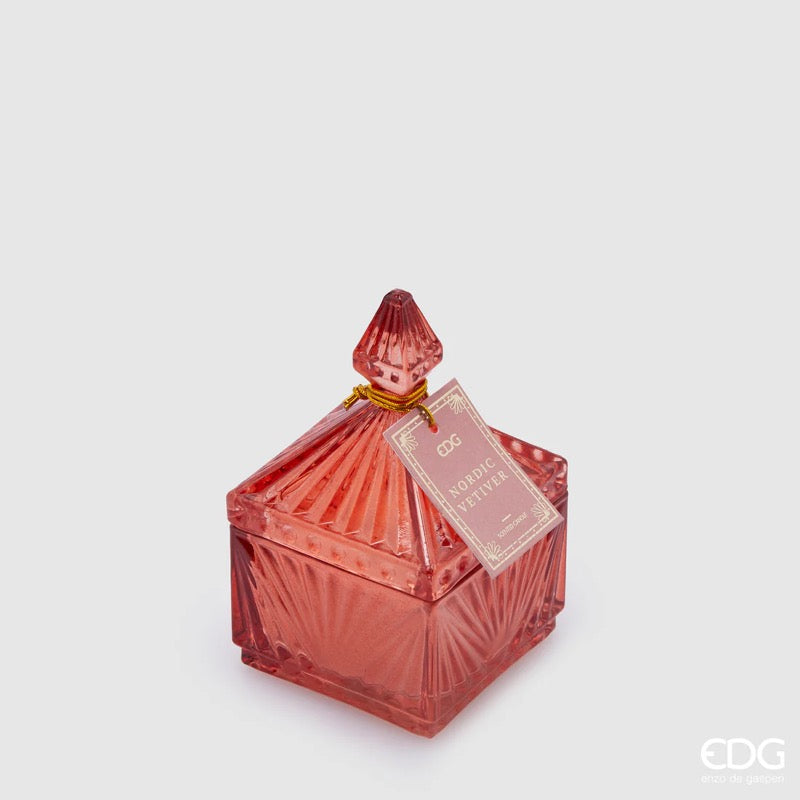 Candela profumata Jasmine contenitore in vetro con coperchio EDG
