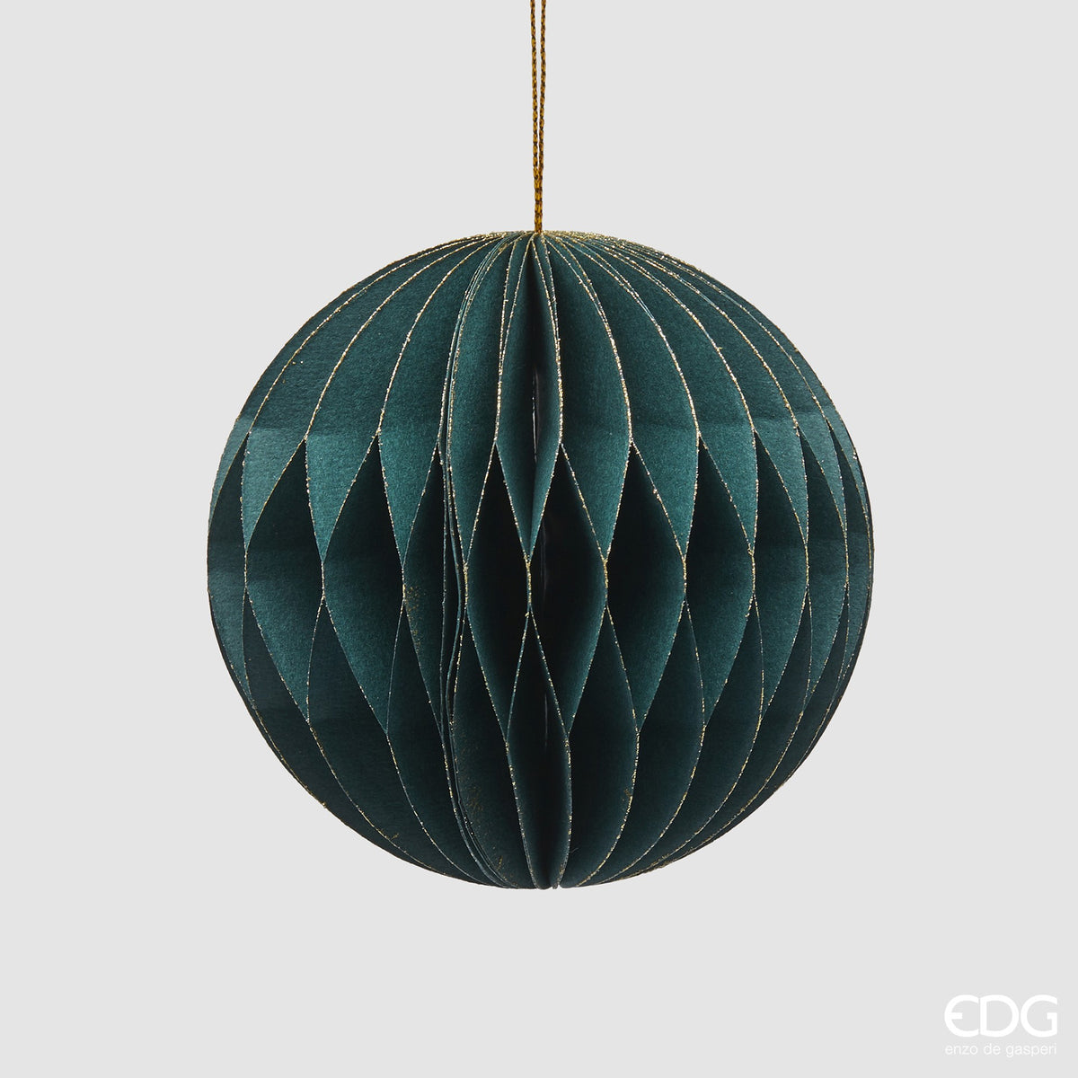 Addobbo palla origami in carta Verde EDG