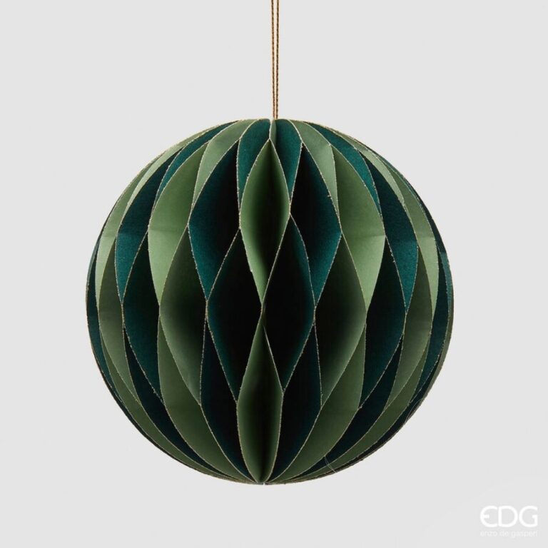 Addobbo palla origami in carta Verde EDG