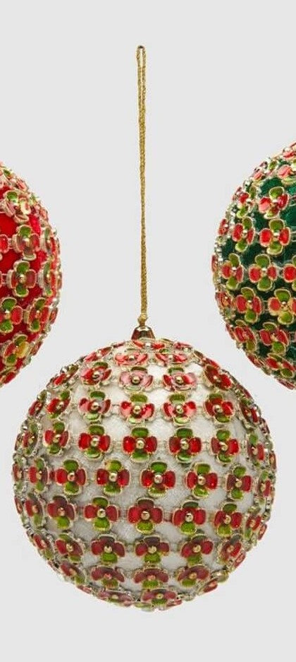 Addobbo palla Flowermix EDG in 3 colori diam 10