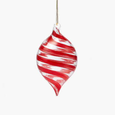 Addobbo Vortex in vetro rosso EDG