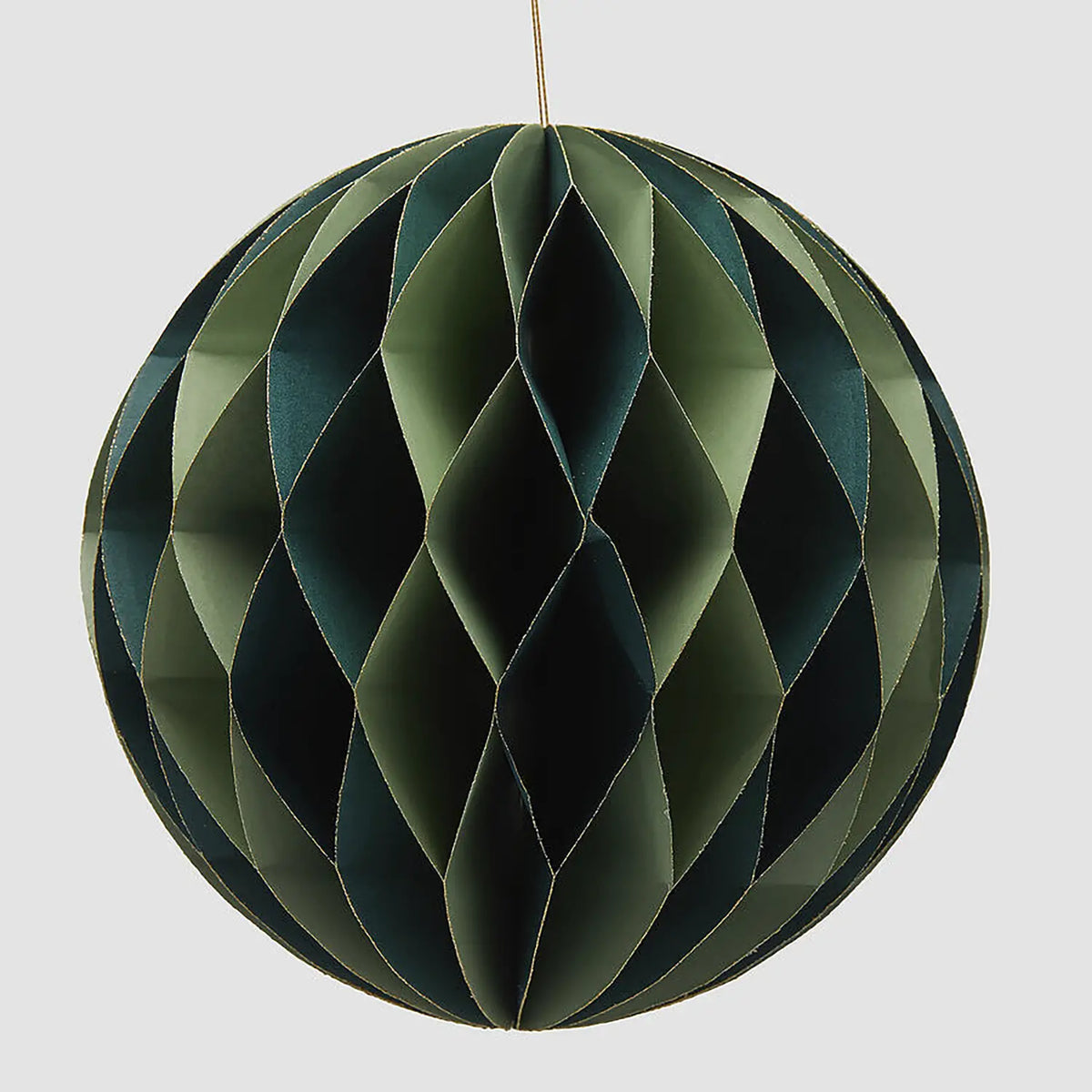 Addobbo palla origami in carta Verde EDG
