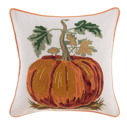 Cuscino con applicazioni zucca Blanc Mariclò