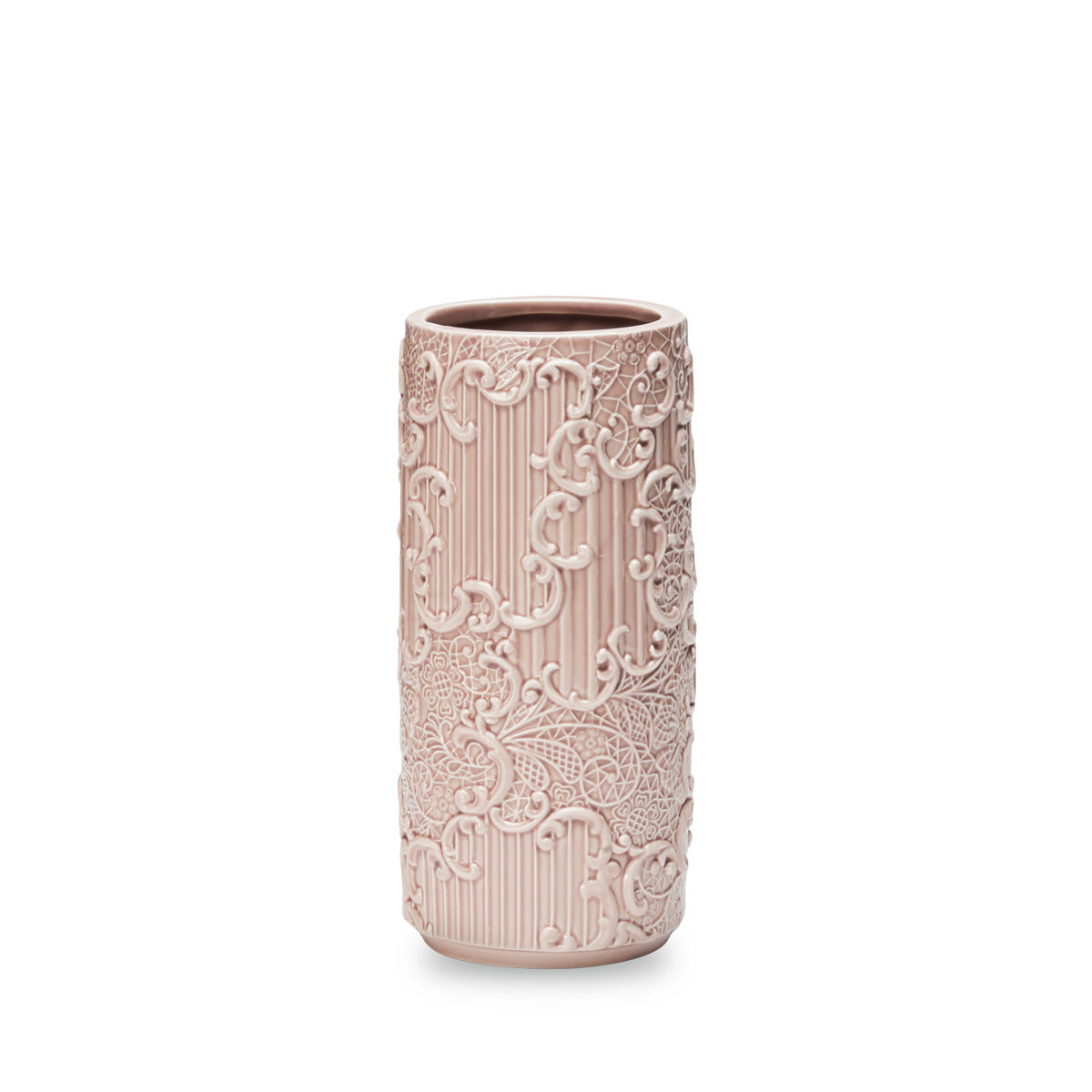 Vaso cilindrico Dentelle rosa