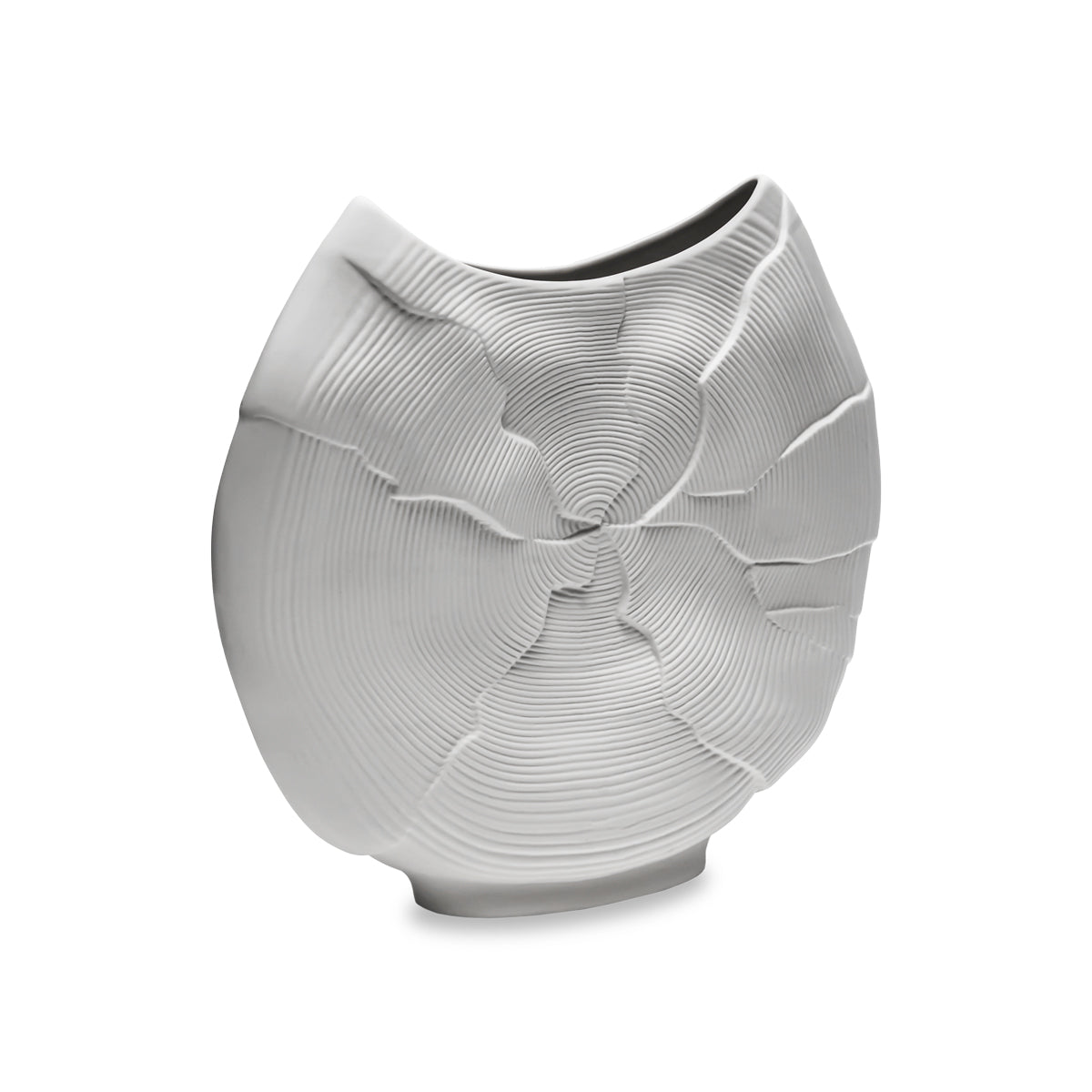 Vaso increspato bianco