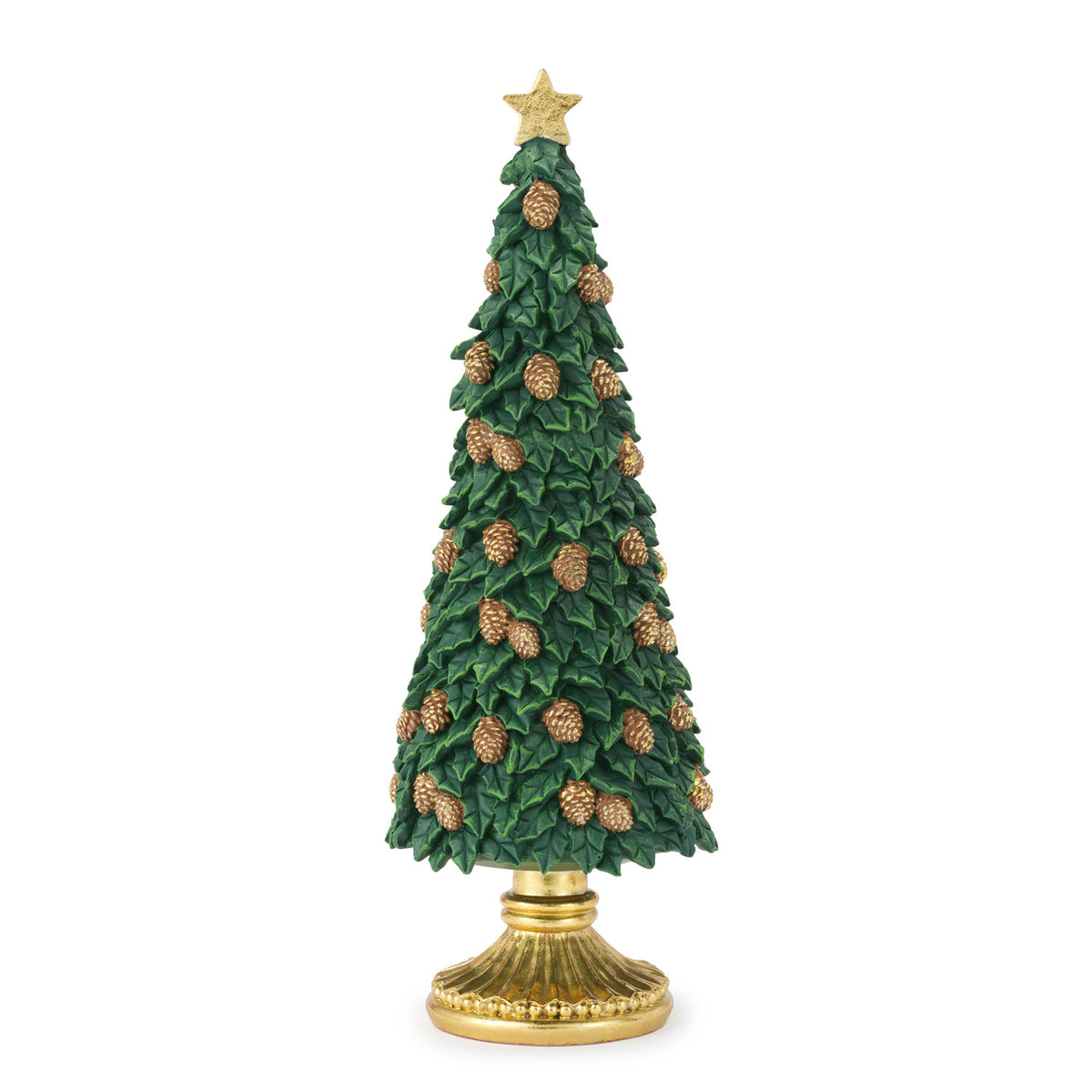 Albero verde con Pigne "Rosso Natale" Henriette