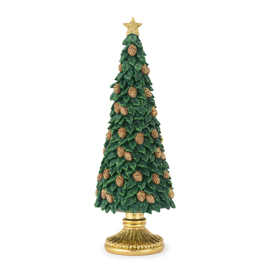 Albero verde con Pigne "Rosso Natale" Henriette