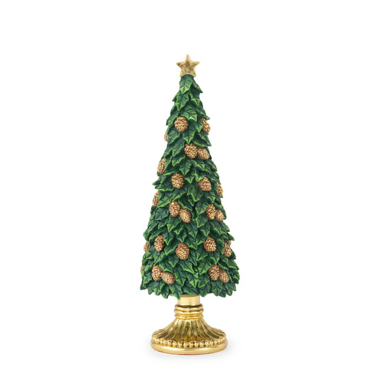 Albero verde con Pigne "Rosso Natale" Henriette
