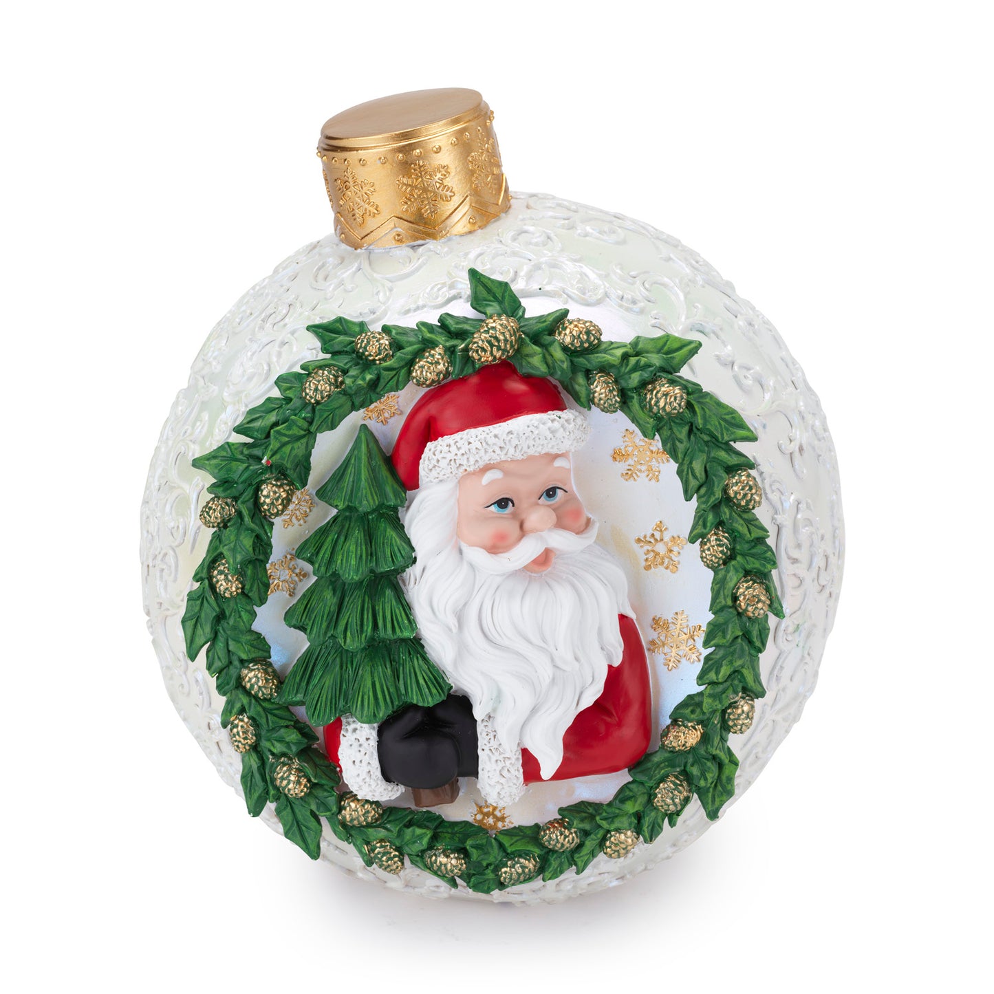 Sfera Babbo Natale Perla "Rosso Natale Henriette