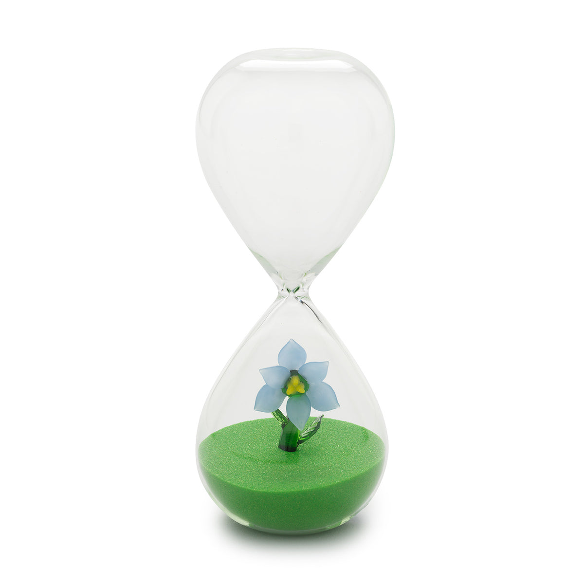 Clessidra Fiore azzurro sabbia verde "Treasure" Henriette