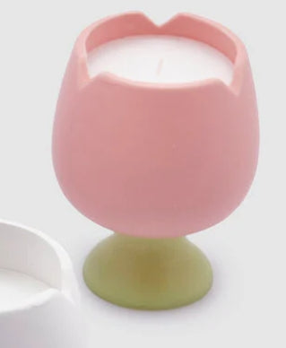 Candela profumata tulipano in ceramica