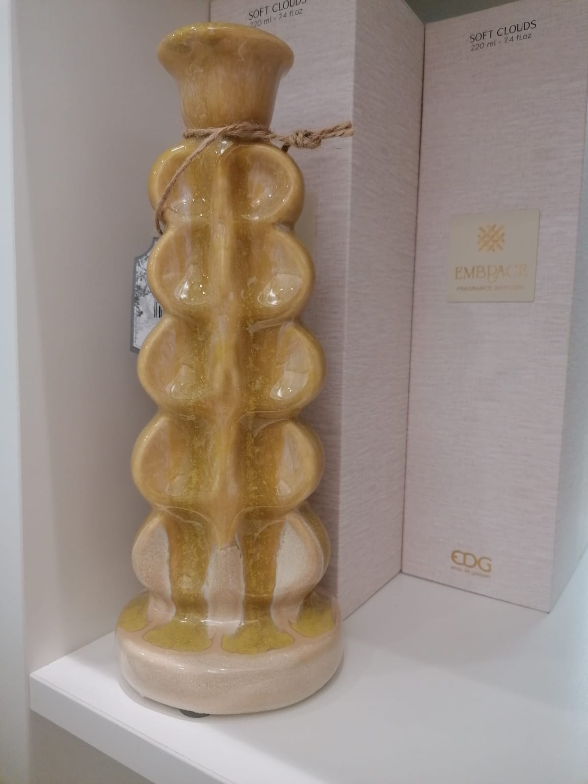 Portacandele in ceramica