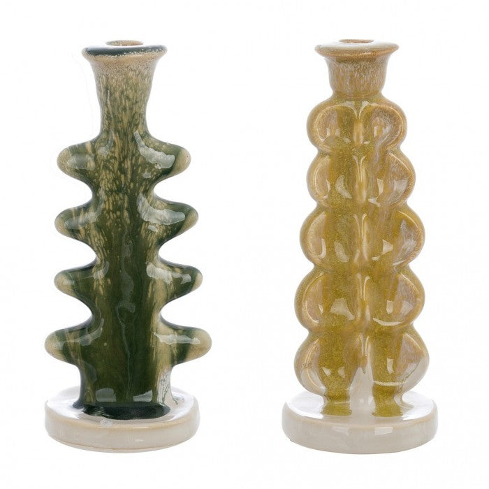 Portacandele in ceramica