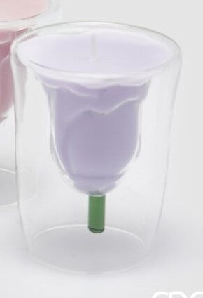 Candela Tulipano in bicchiere