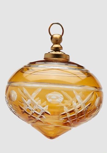 Addobbo Trottola Intagli in vetro EDG diam 10