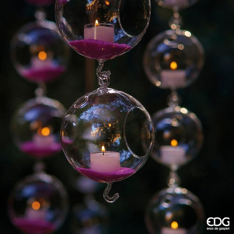Portacandela da appendere in borosilicato