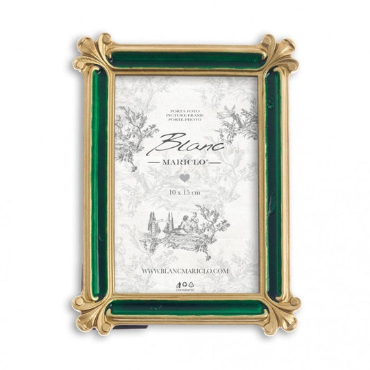 Cornice portafoto in resina verde