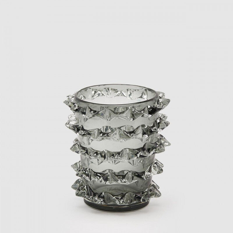 Vaso vetro punte grigio