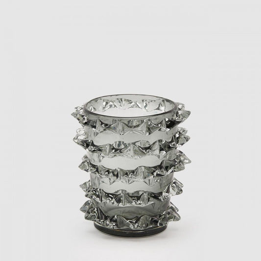 Vaso vetro punte grigio
