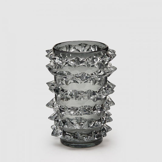 Vaso vetro punte grigio