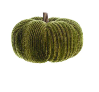 Zucca decorativa in velluto verde Blanc Mariclo'