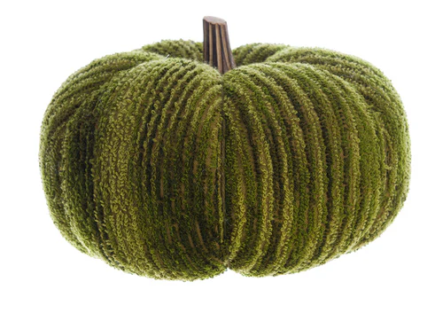 Zucca decorativa in velluto verde Blanc Mariclo'